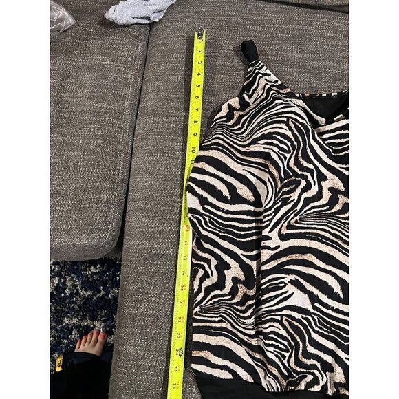 Catherines Zebra Print Tankini Top Size 24W Swim vacation resort cruise - Picture 2 of 11